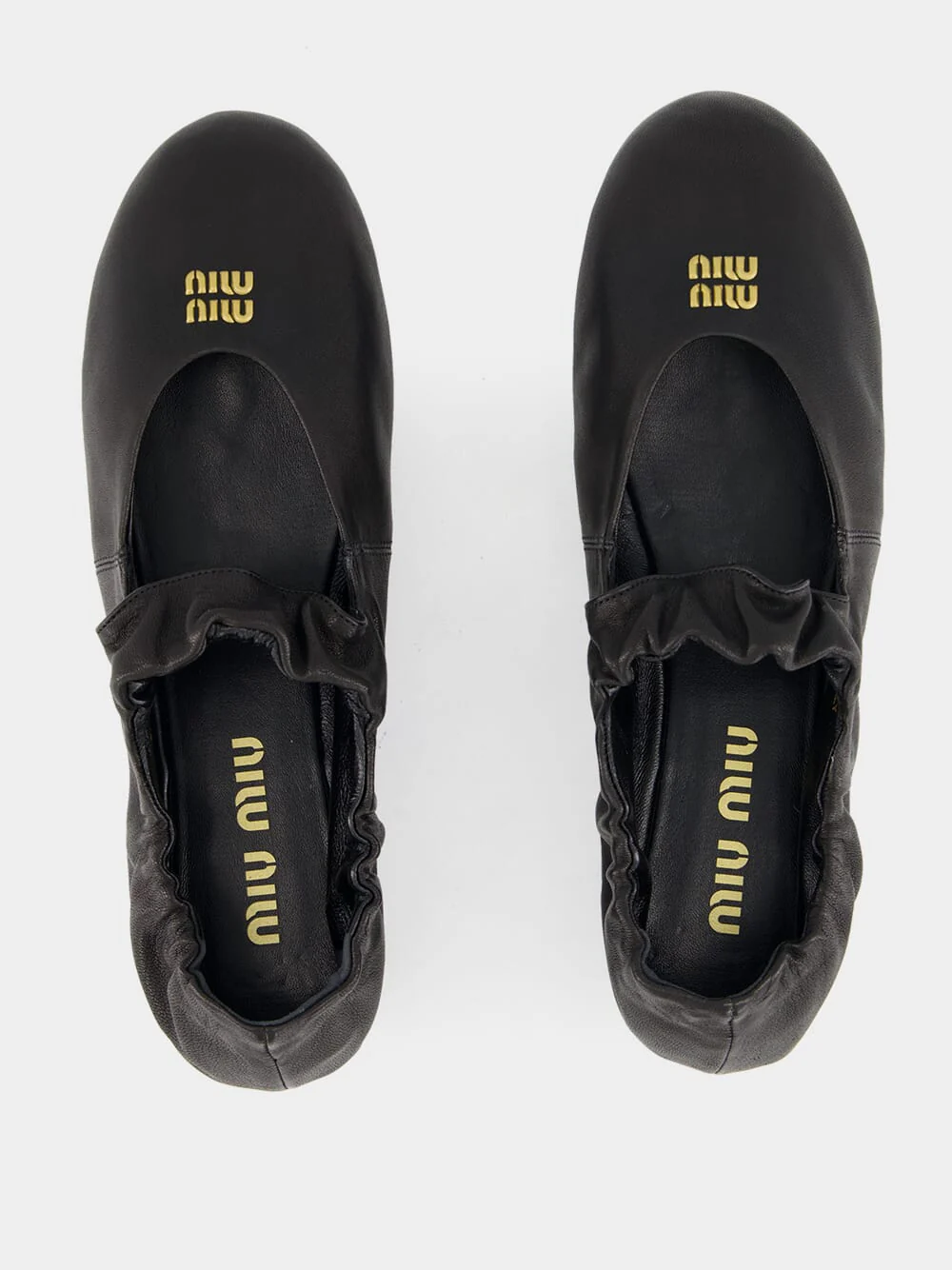Black Nappa Leather Ballerinas - Image 5