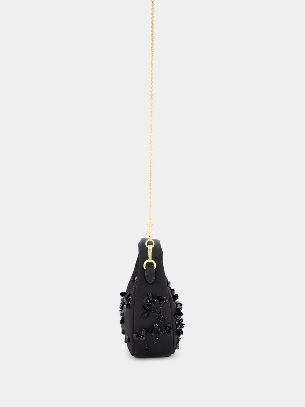 Black Wander Embroidered Satin Duchesse Mini Bag - Image 4