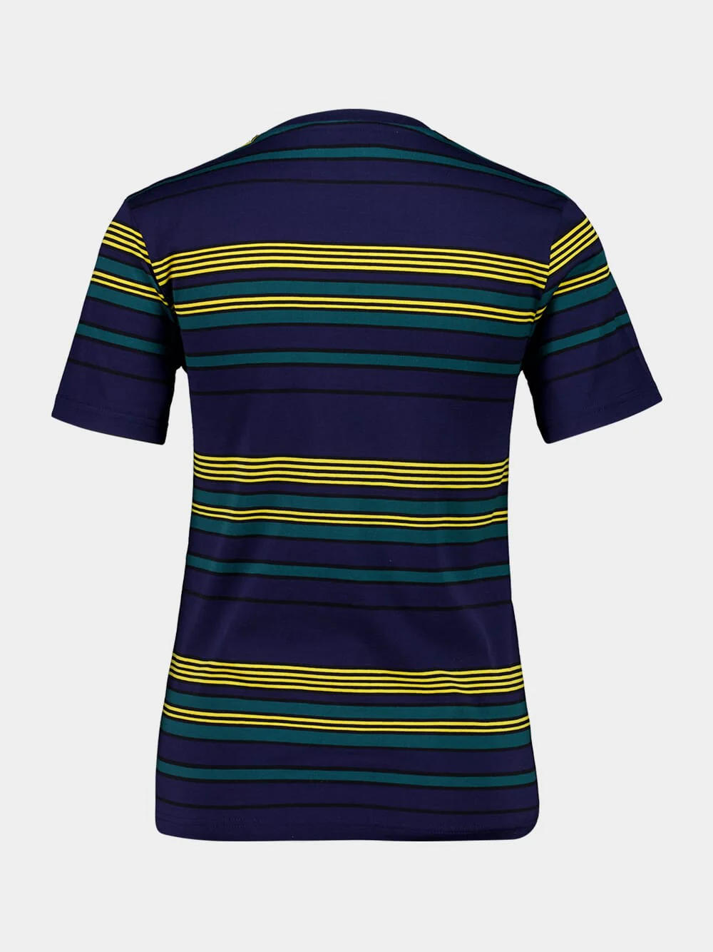 Blue and Green Striped Jersey T-Shirt - Image 3