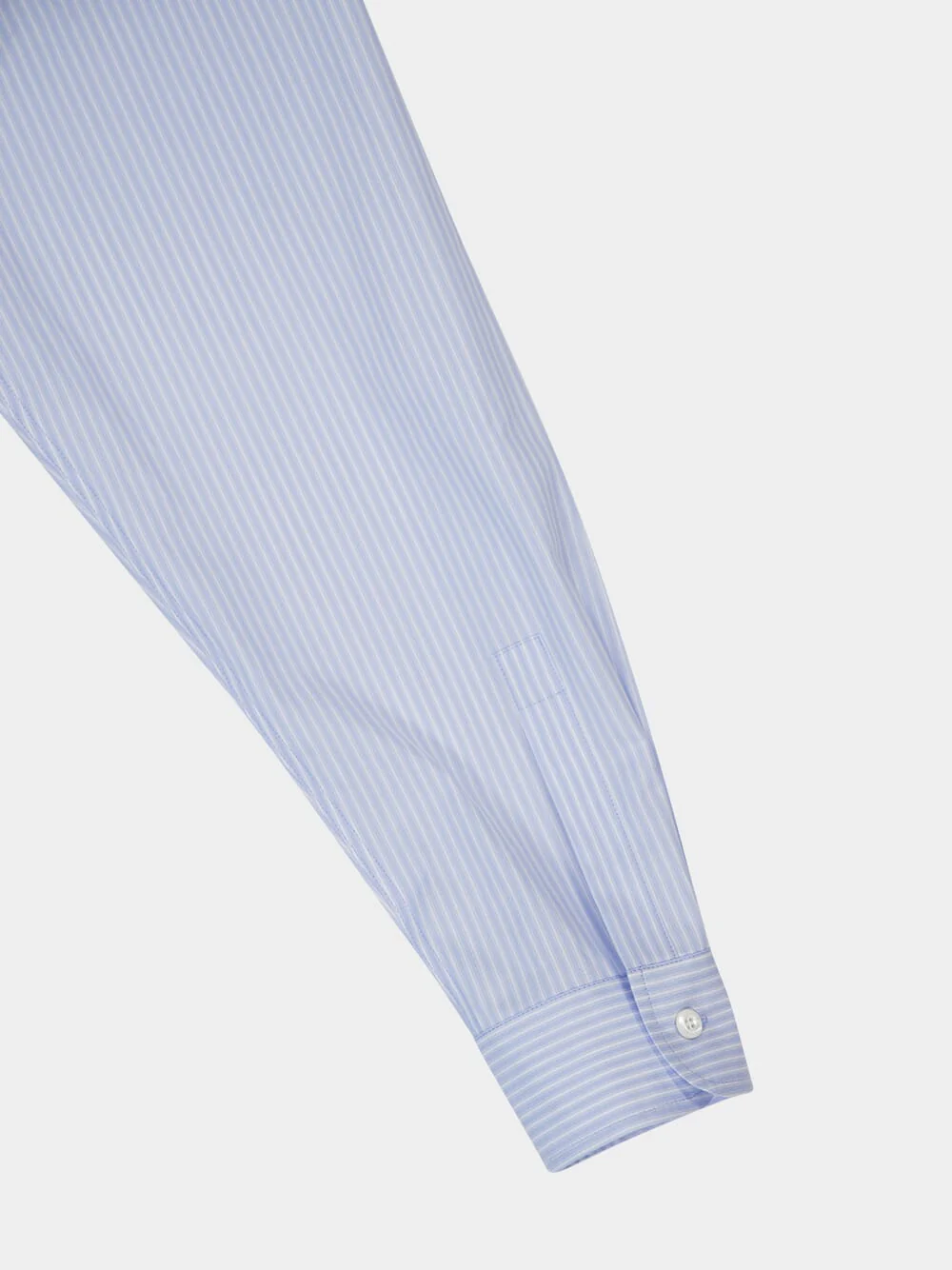 Blue Oversized Bow Neck Cotton Shirt - Image 4