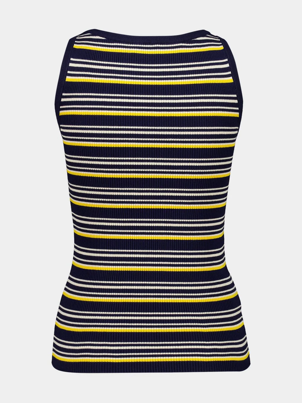 Blue Striped Cotton Tank Top - Image 2