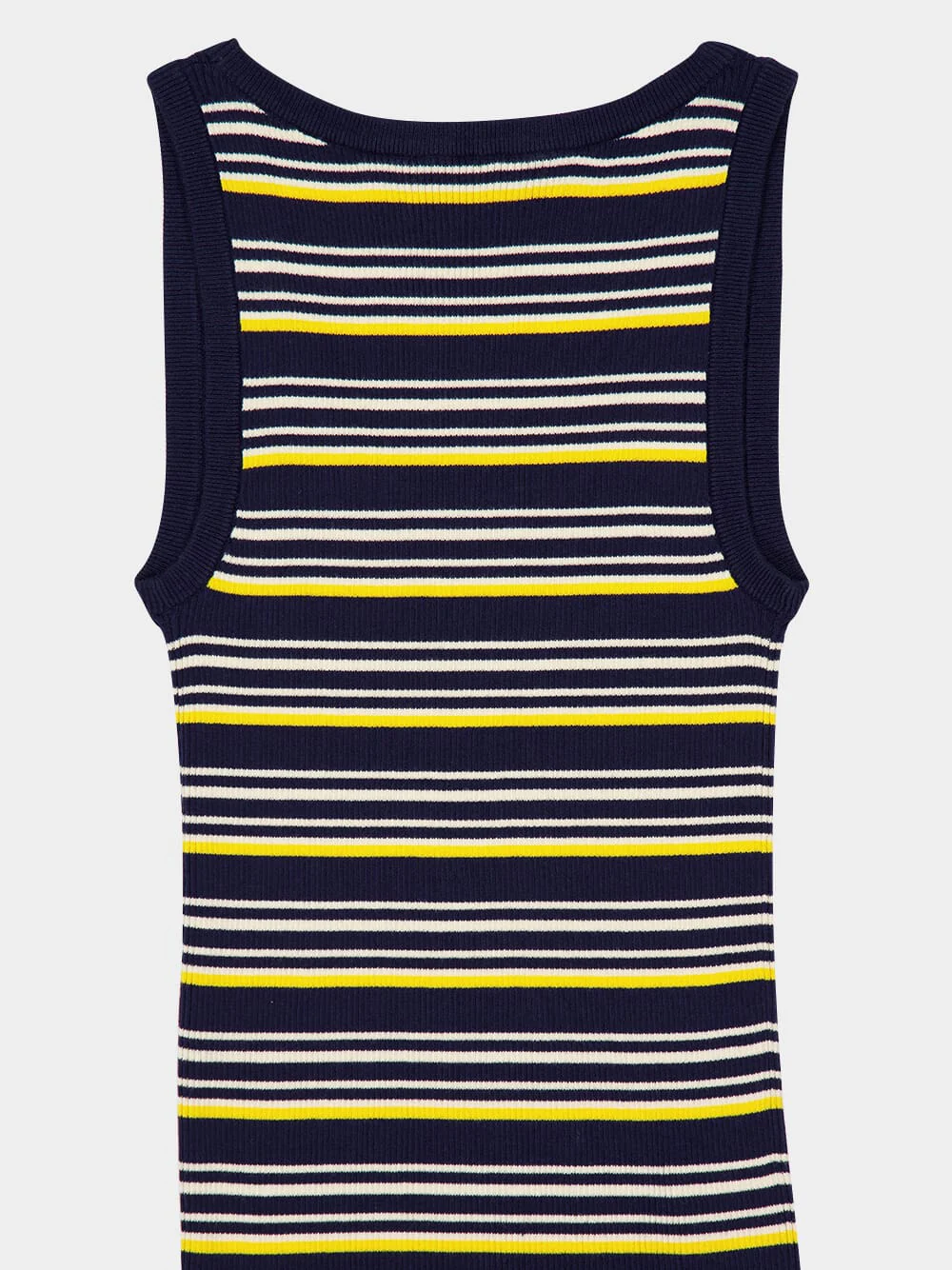 Blue Striped Cotton Tank Top - Image 4