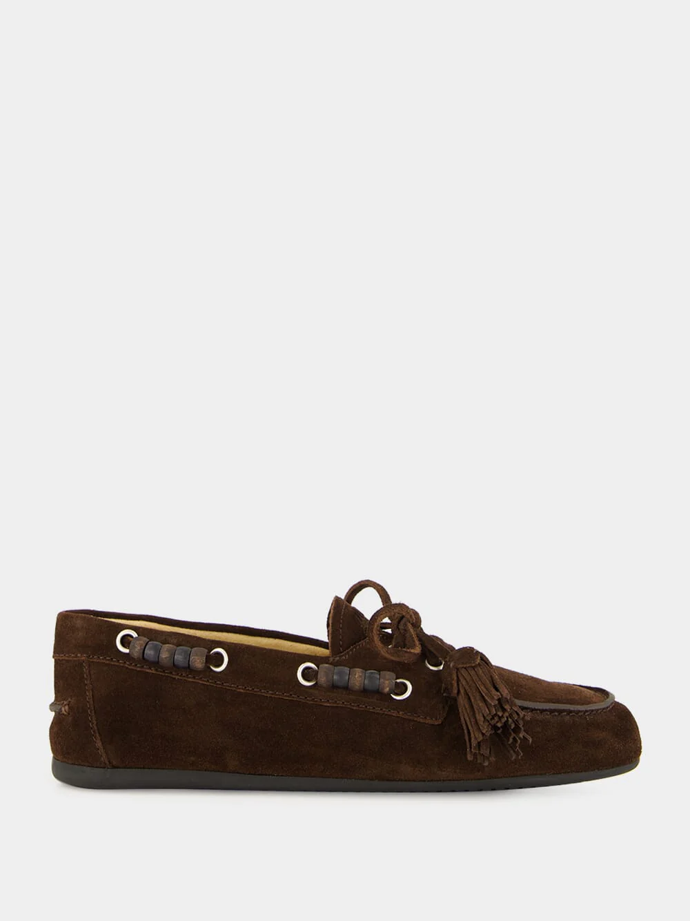 Brown Suede Tassel Loafers