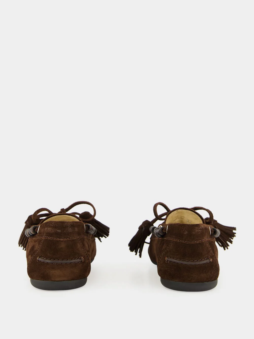 Brown Suede Tassel Loafers - Image 5