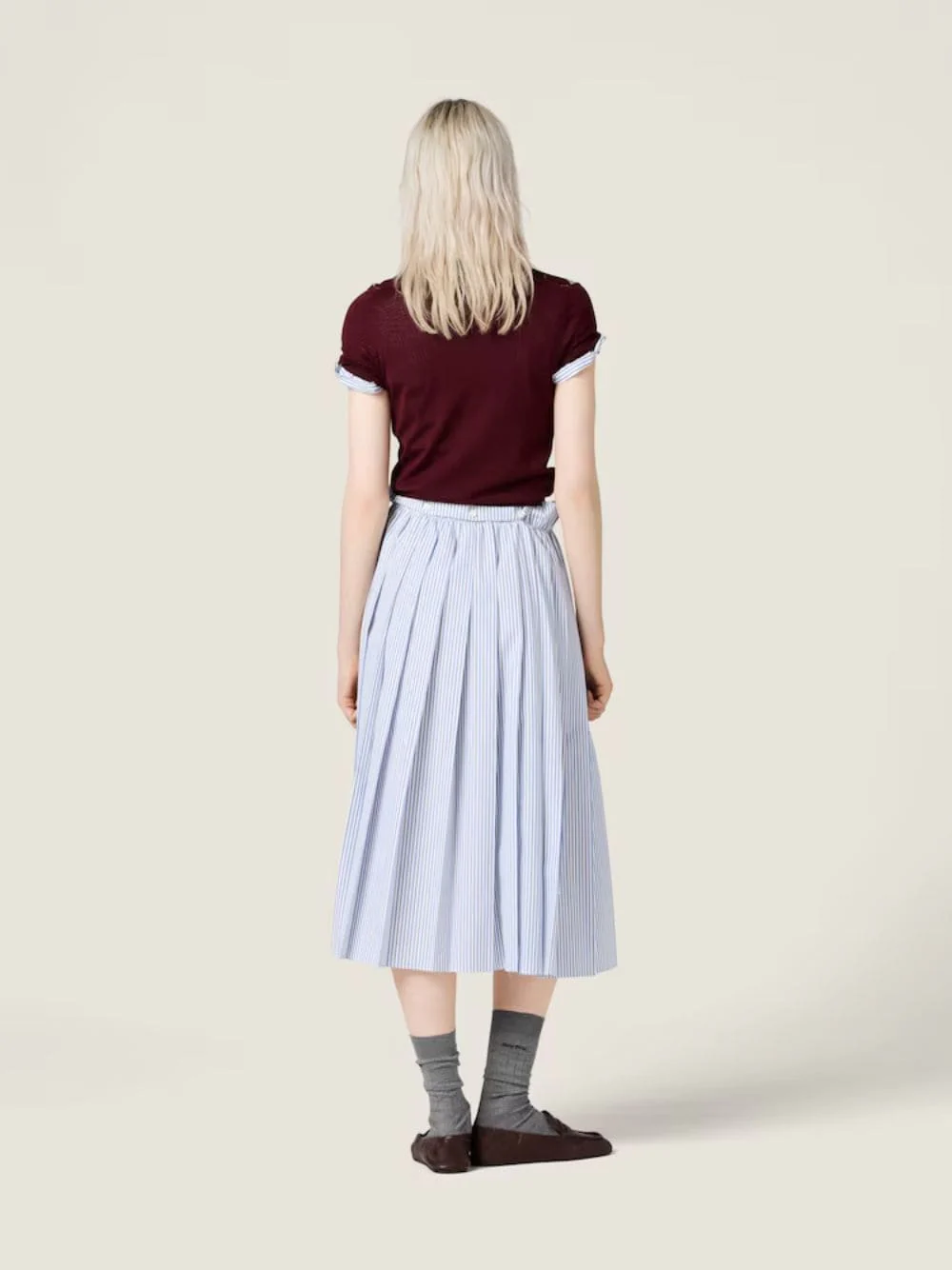 Burgundy Argyle Wool Polo Shirt - Image 4