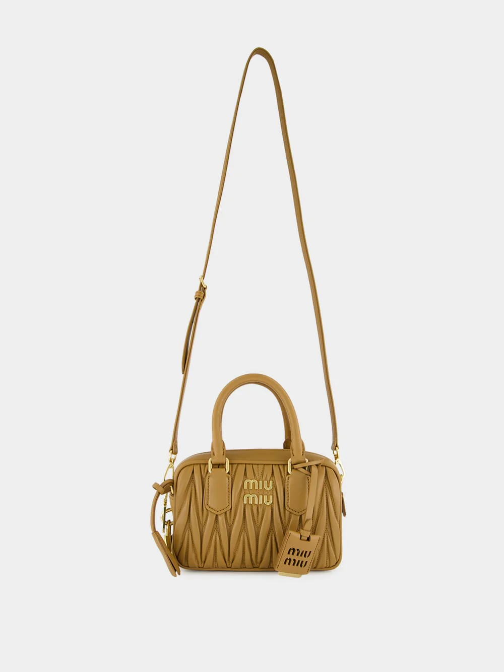 Caramel Arcadie Matelassé Leather Small Bag - Image 3