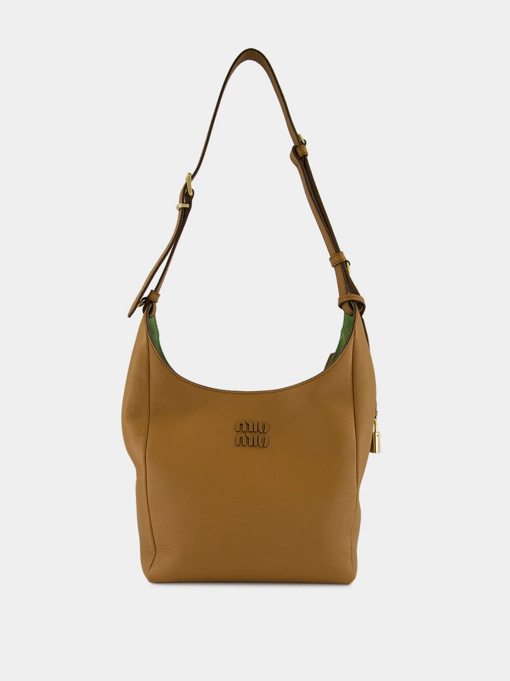 Caramel Calf Leather Hobo Bag