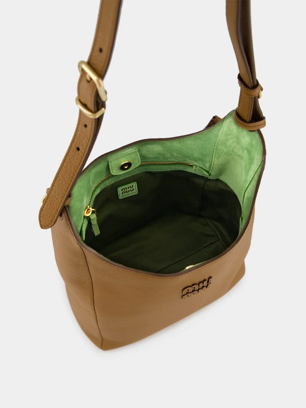 Caramel Calf Leather Hobo Bag - Image 5