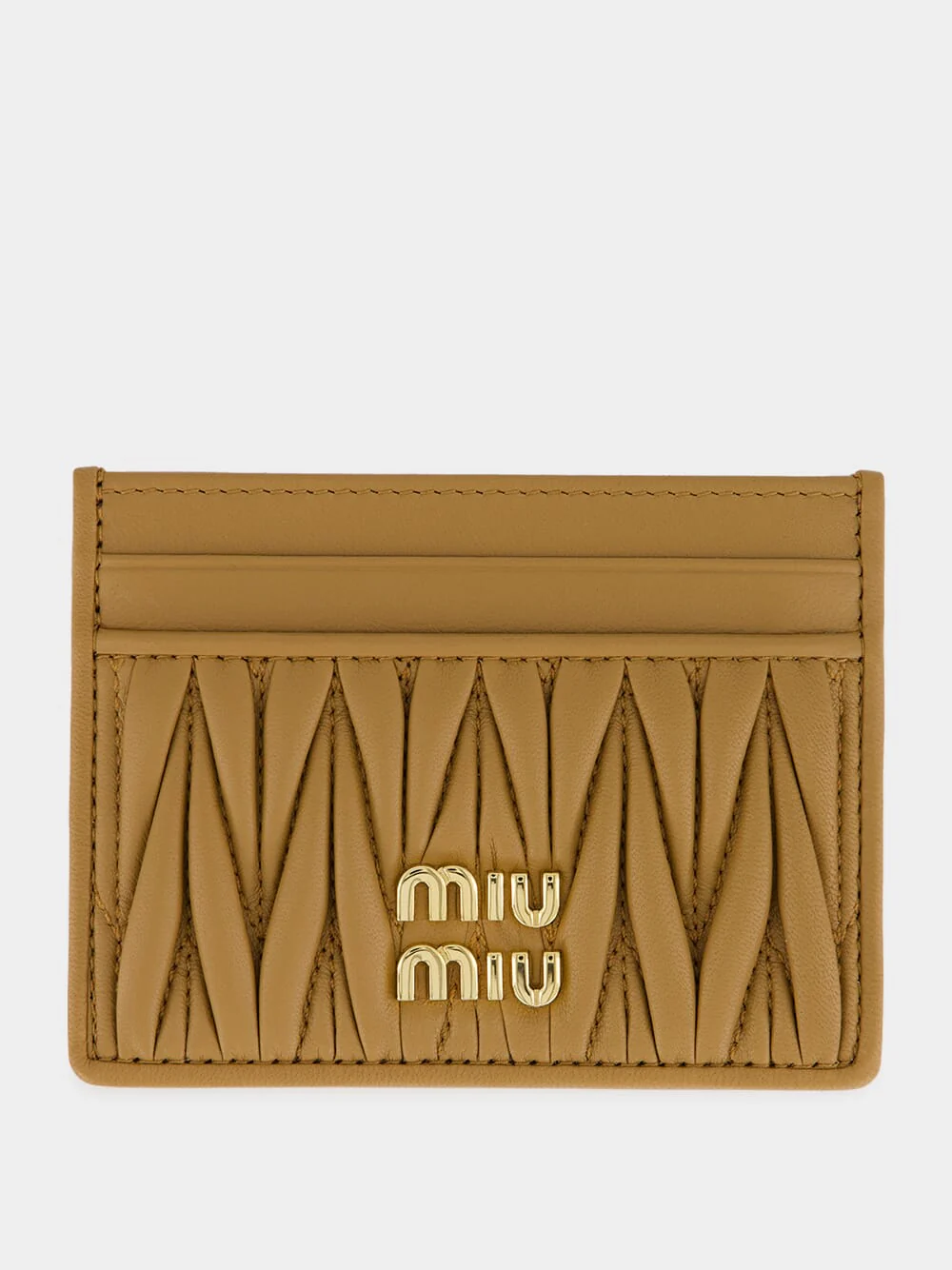 Caramel Matelassé Nappa Leather Card Holder
