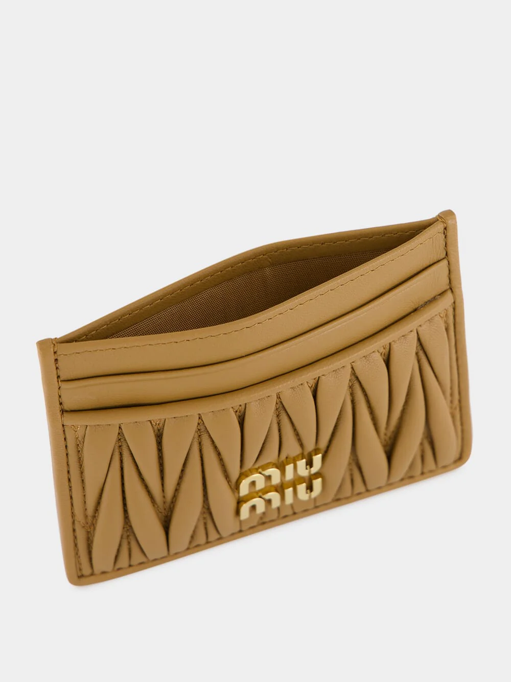 Caramel Matelassé Nappa Leather Card Holder - Image 4
