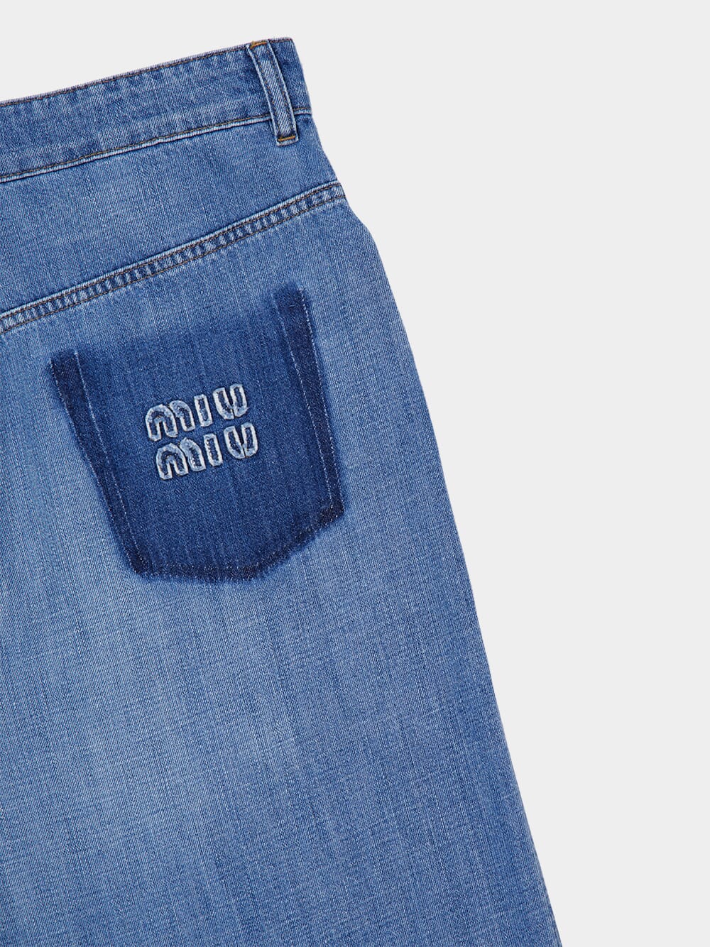 Celeste Blue Straight-Fit Logo Jeans - Image 4