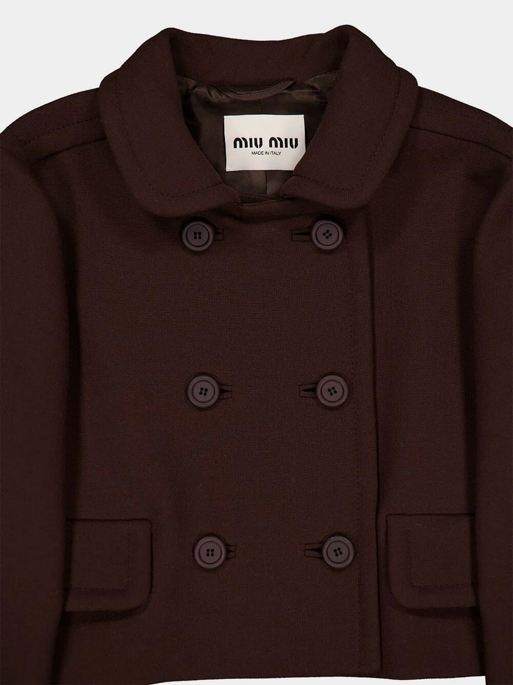 Cocoa Brown Double-Breasted Natté Jacket - Image 5