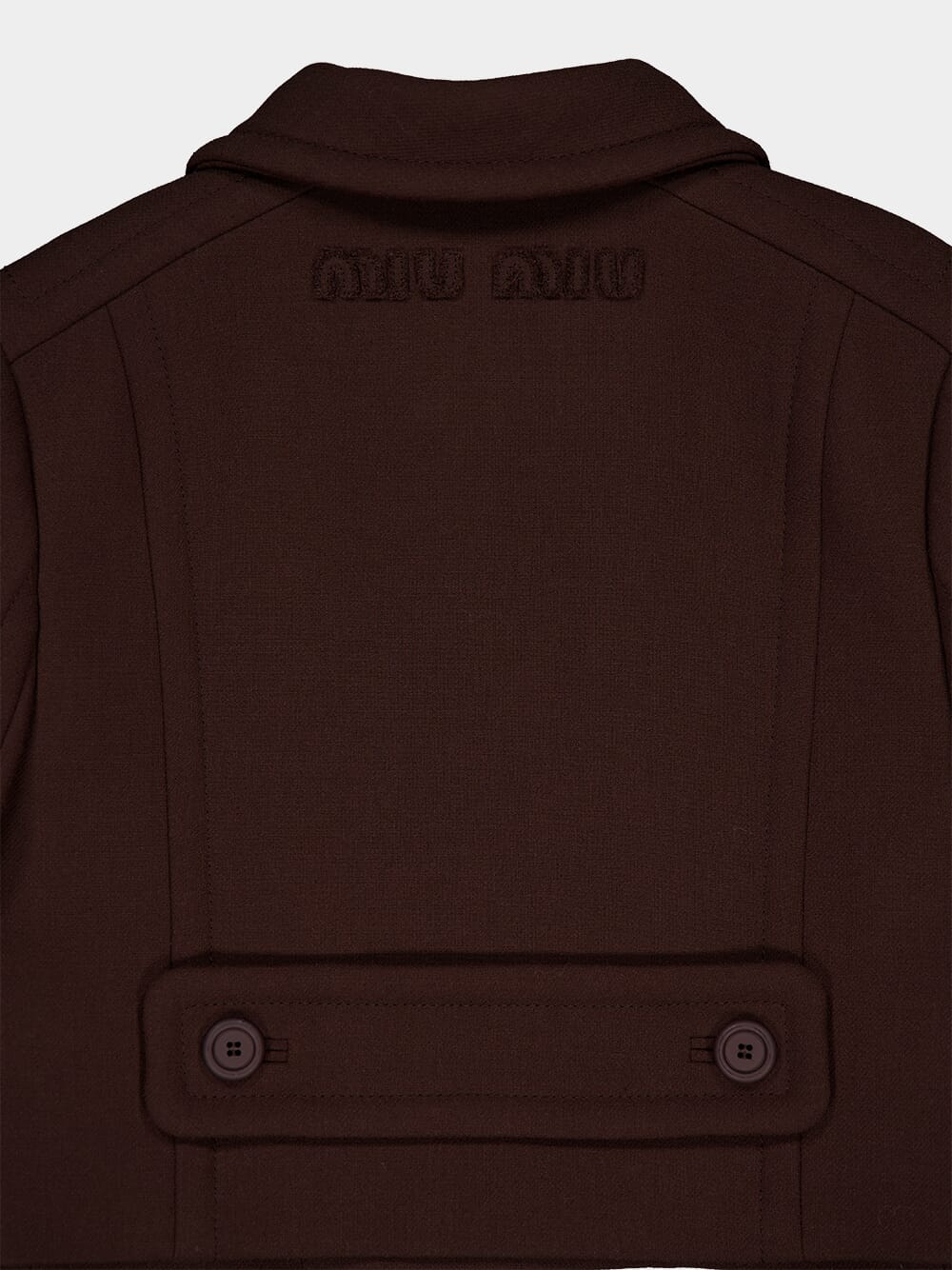 Cocoa Brown Double-Breasted Natté Jacket - Image 6