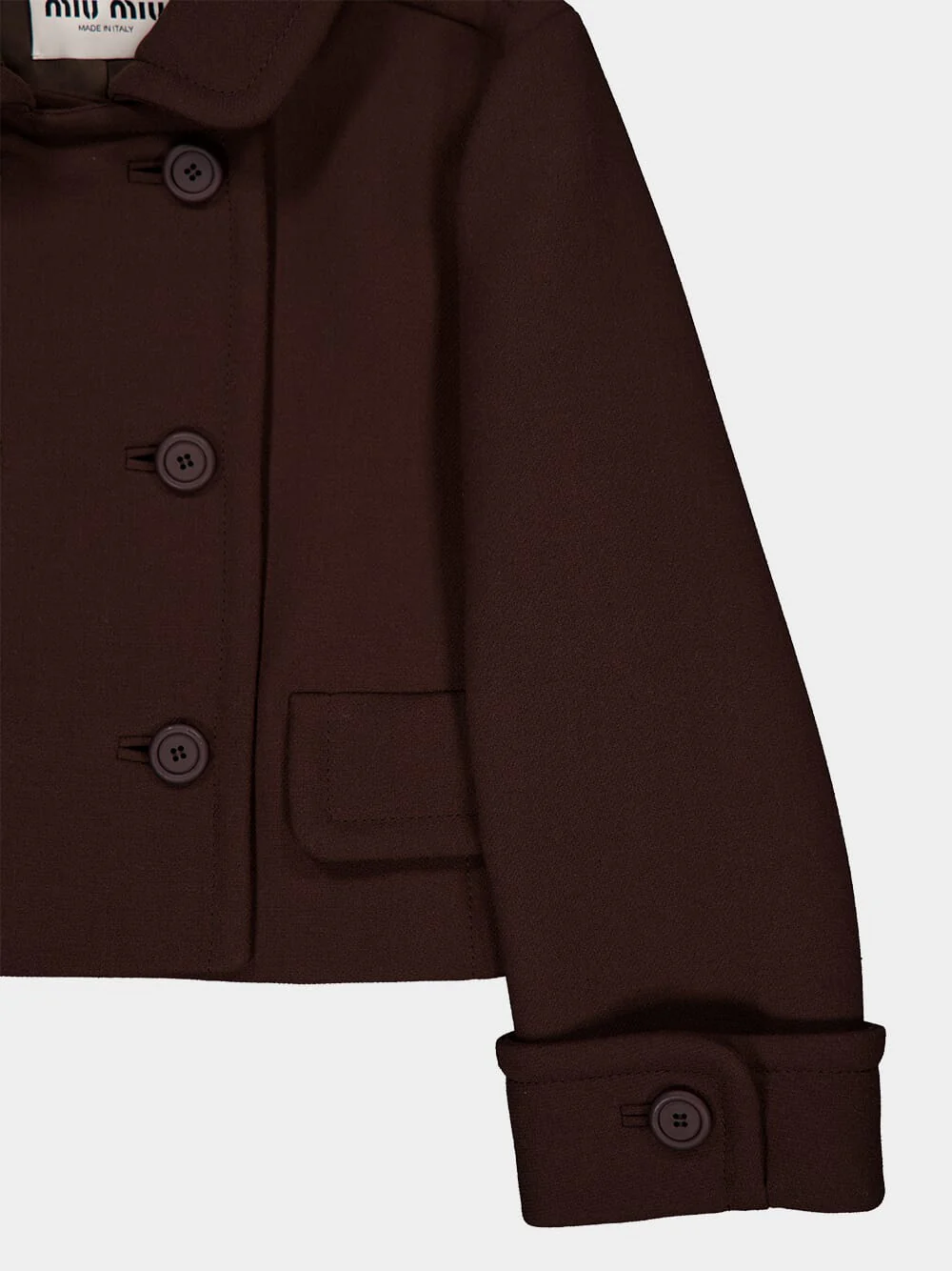 Cocoa Brown Double-Breasted Natté Jacket - Image 7