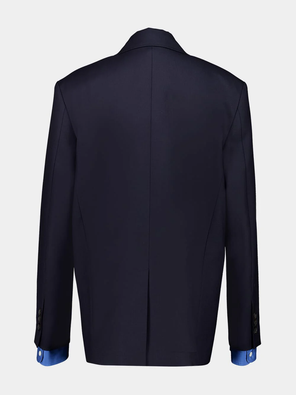 Navy Single-Breasted Gabardine Jacket - Image 3