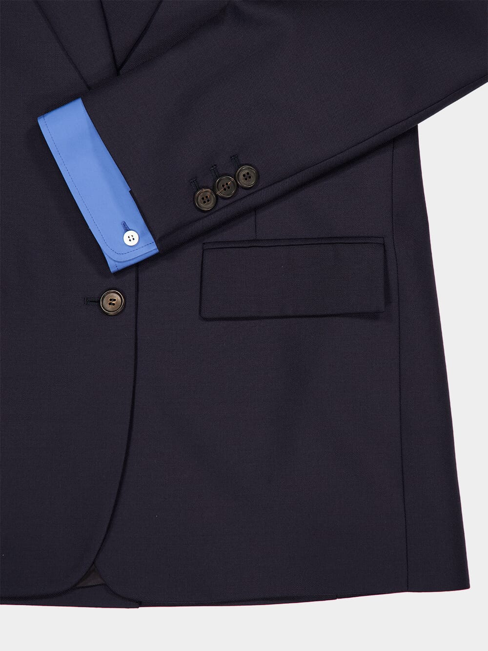 Navy Single-Breasted Gabardine Jacket - Image 5