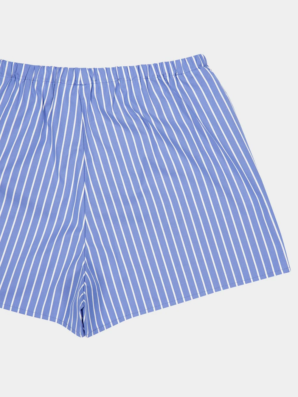 Sapphire Blue Striped Cotton Boxer Shorts - Image 5