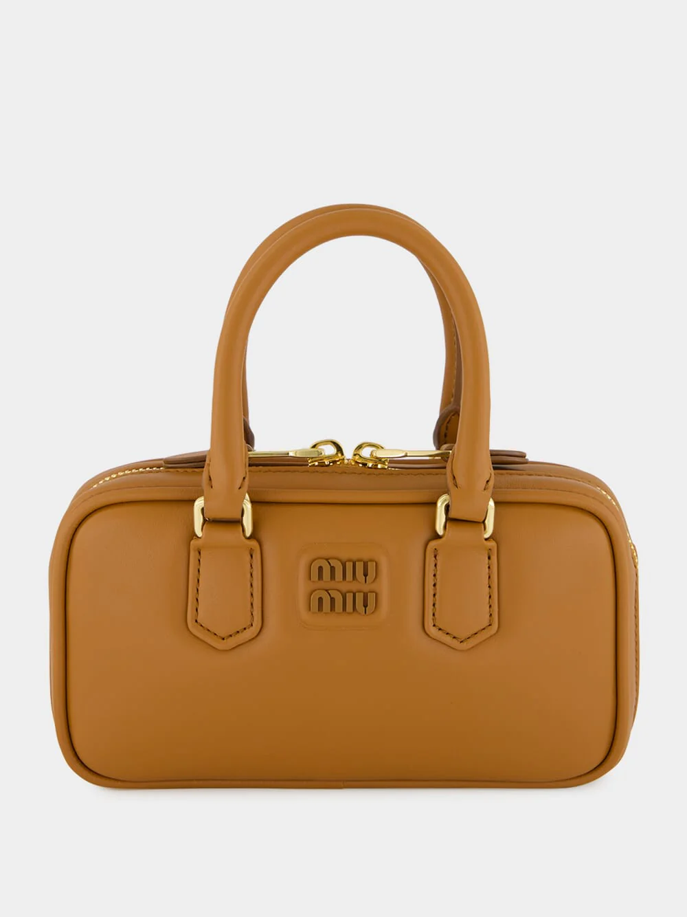 Cognac Brown Arcadie Leather Mini Bag