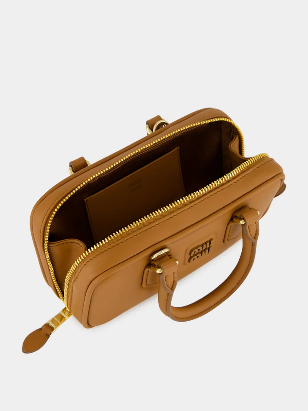 Cognac Brown Arcadie Leather Mini Bag - Image 5