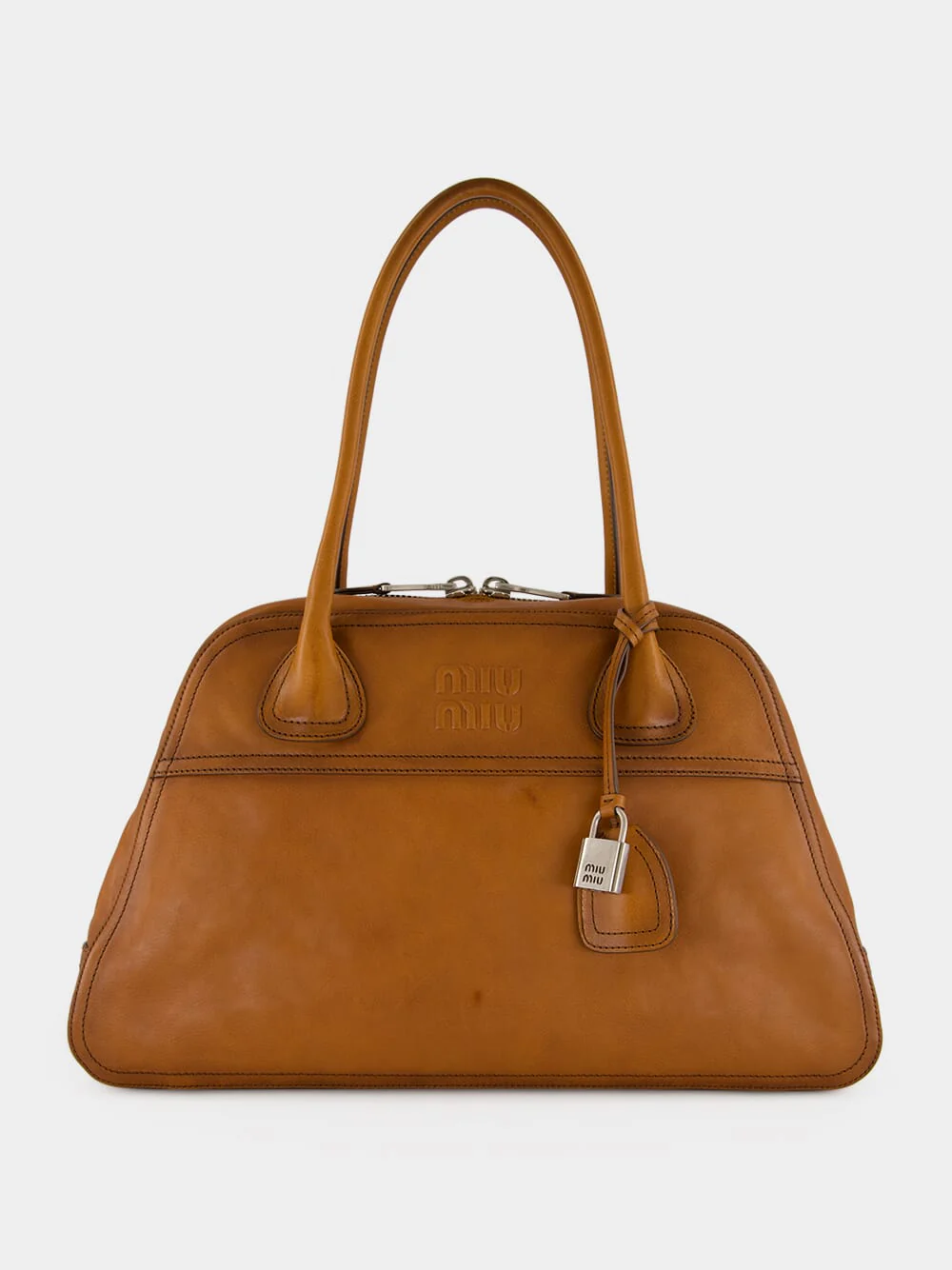 Cognac Vivant Medium Leather Bag - Image 2