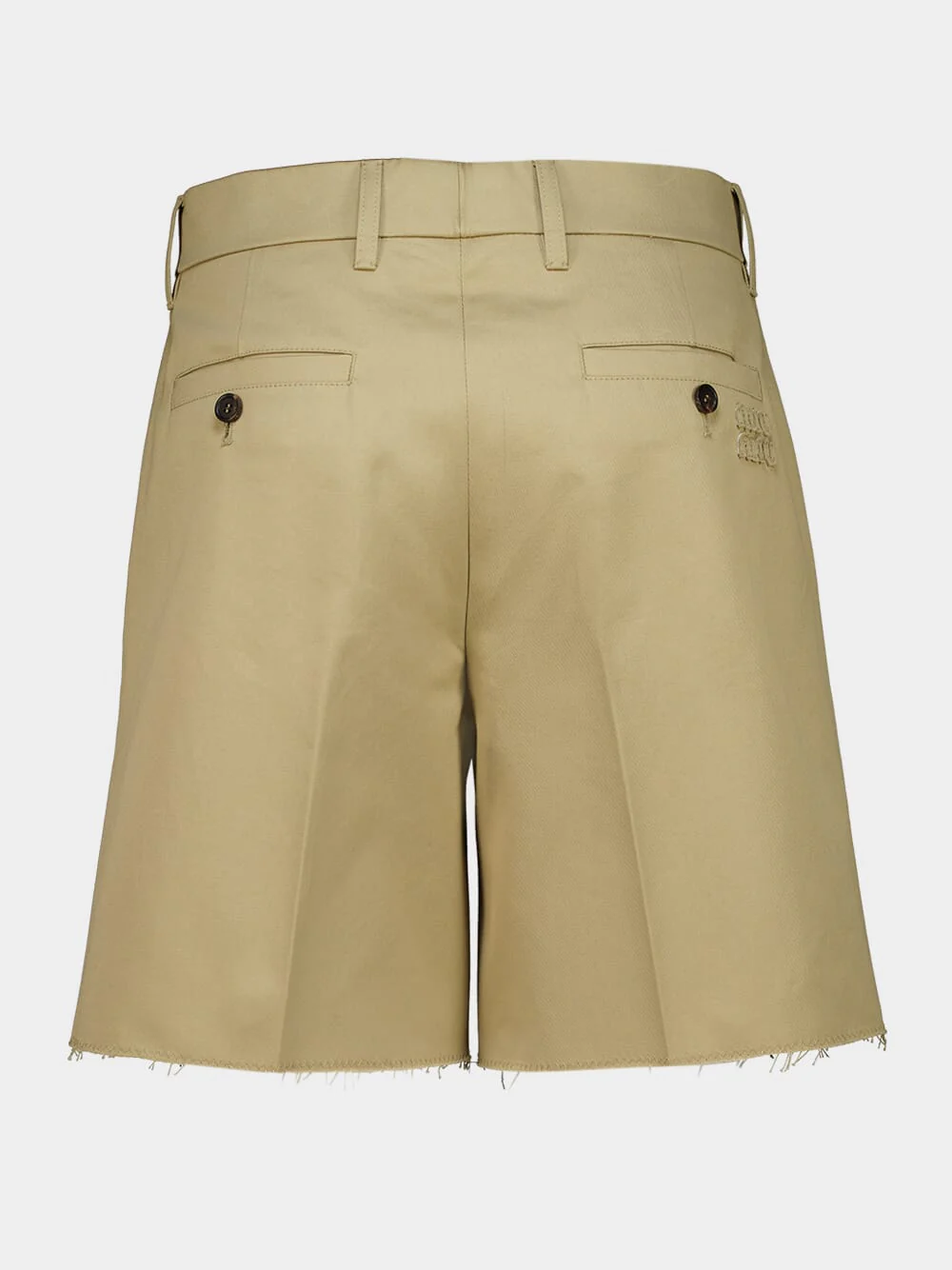 Corda Beige Decorated Cotton Shorts - Image 3