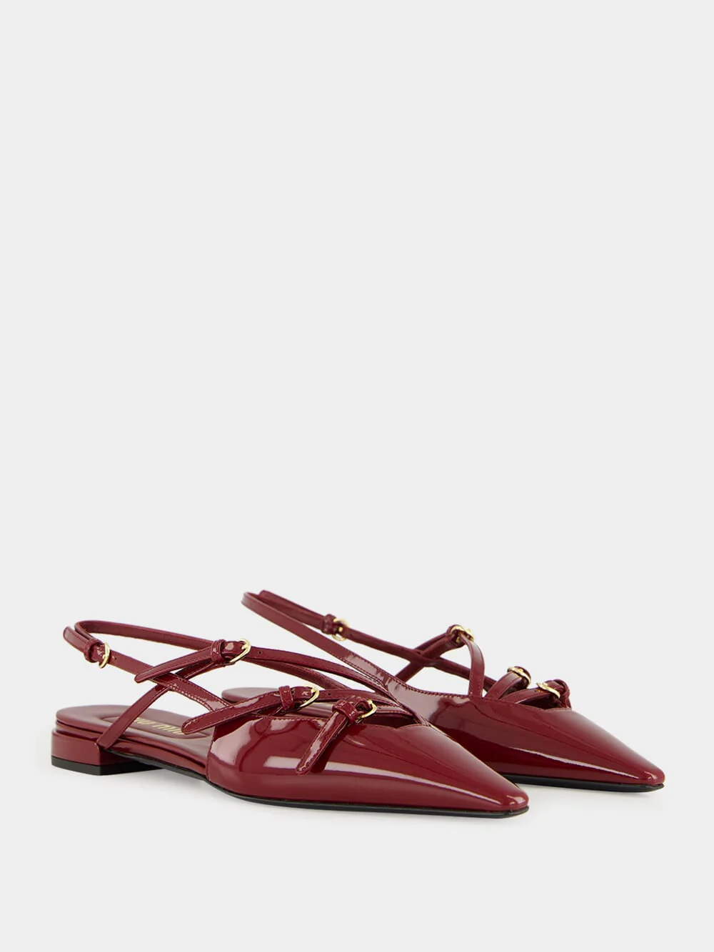 Crimson Patent Slingback Ballerinas - Image 3