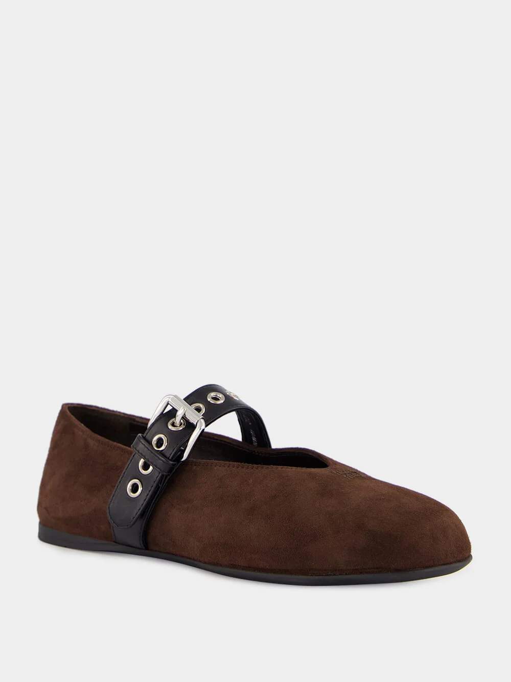 Dark Brown Suede Ballerinas - Image 2