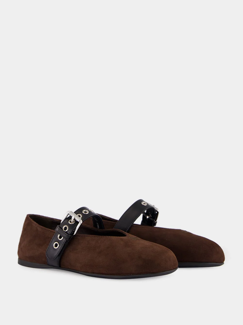 Dark Brown Suede Ballerinas - Image 3
