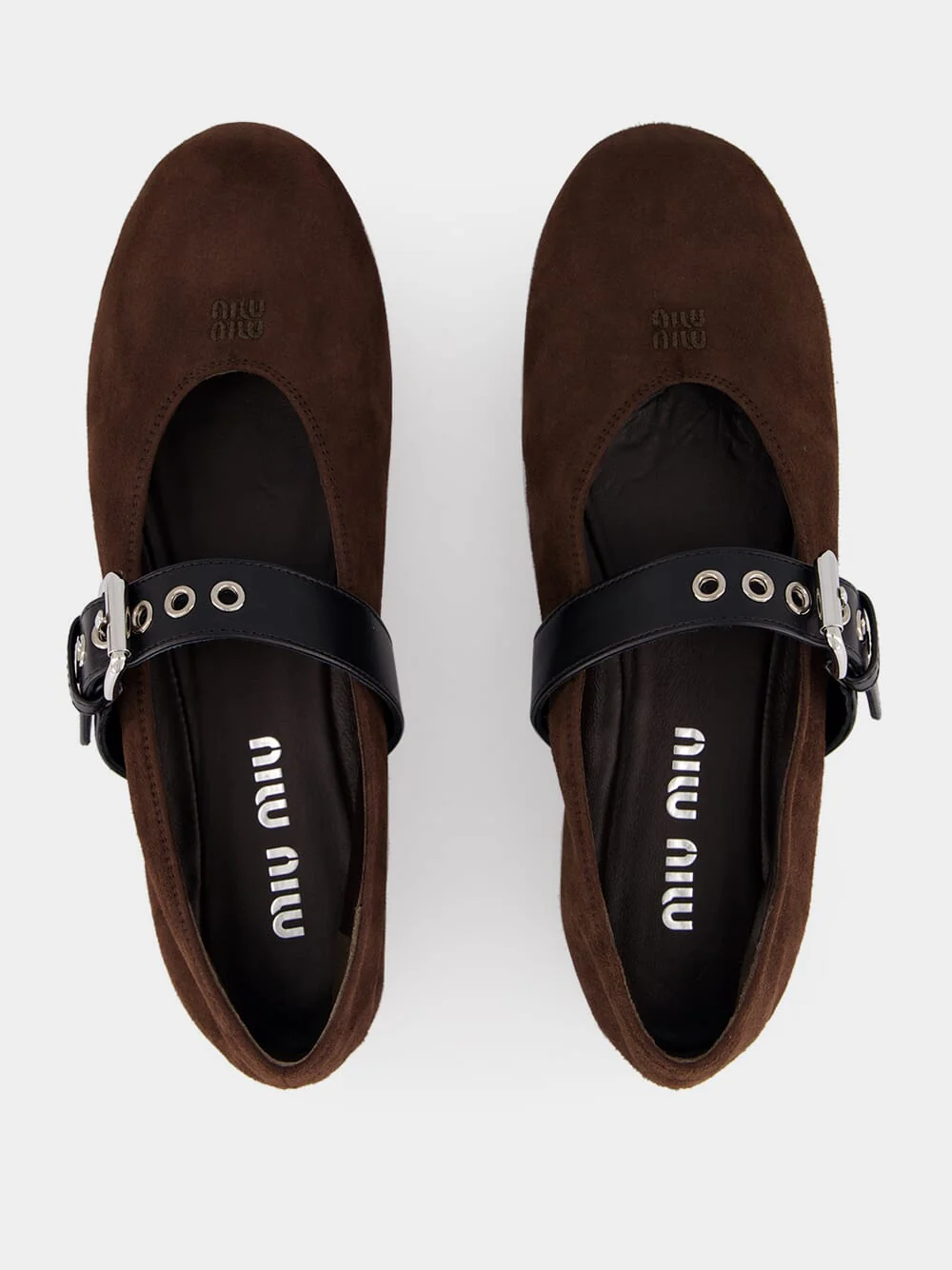 Dark Brown Suede Ballerinas - Image 4