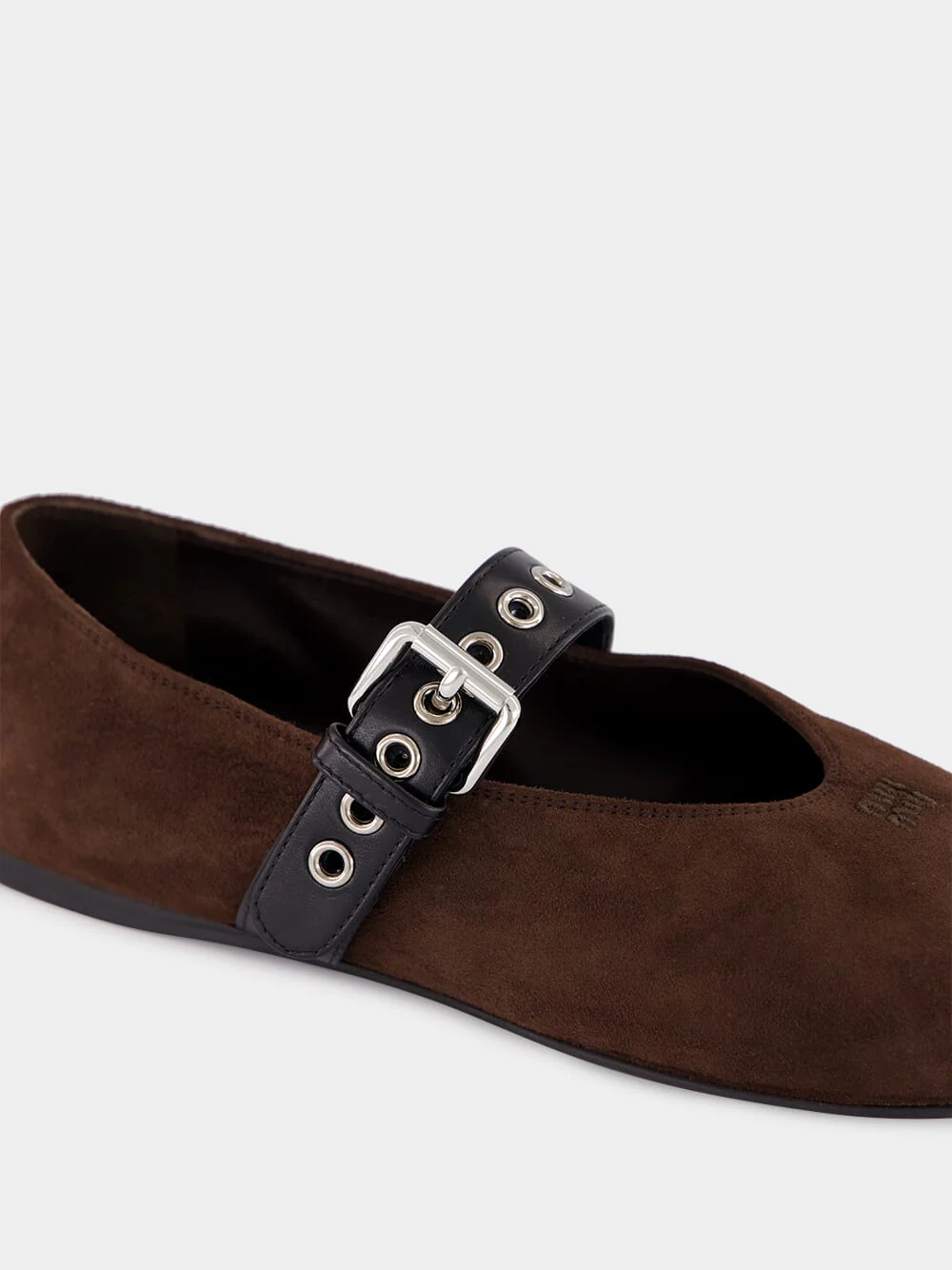 Dark Brown Suede Ballerinas - Image 6