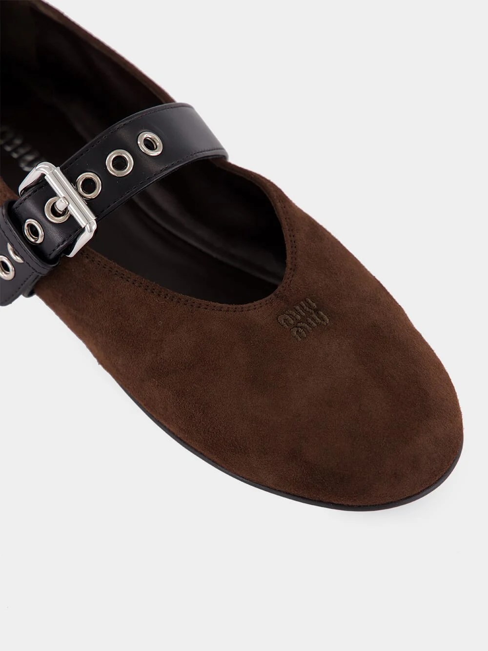 Dark Brown Suede Ballerinas - Image 7