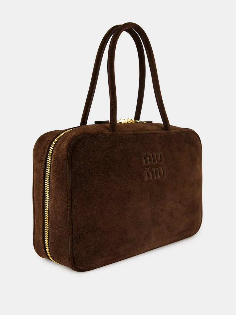 Dark Brown Suede Beau Bag - Image 2