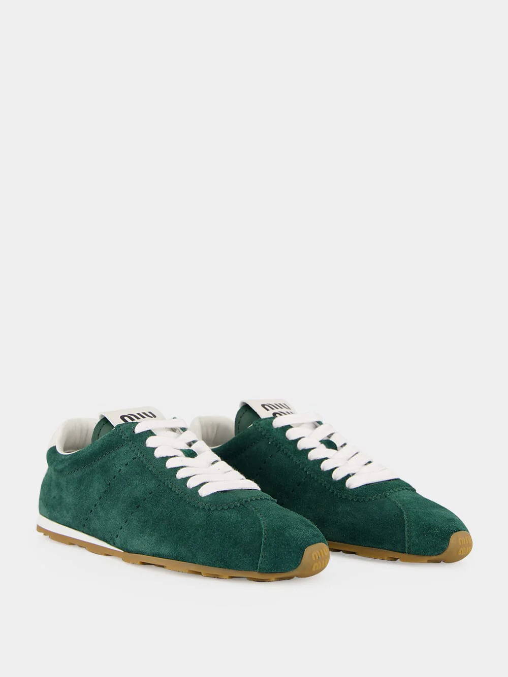 Green Plume Suede Sneakers - Image 3
