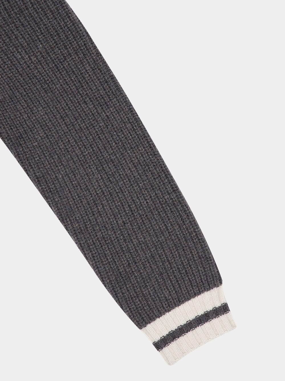 Grey Cashmere Knit Cardigan - Image 4