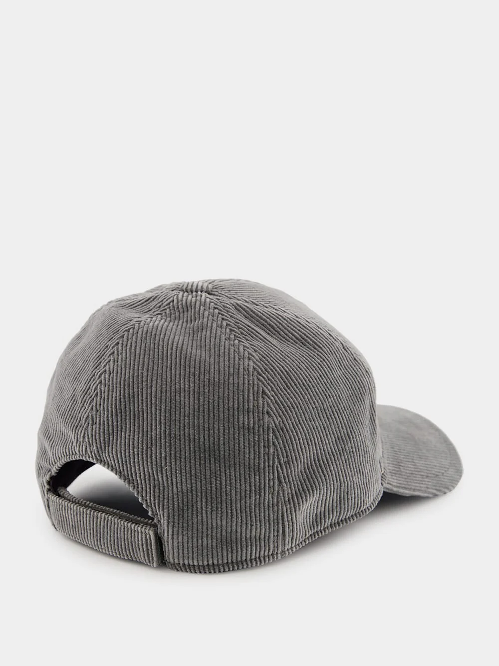 Grey Corduroy Baseball Cap - Image 2
