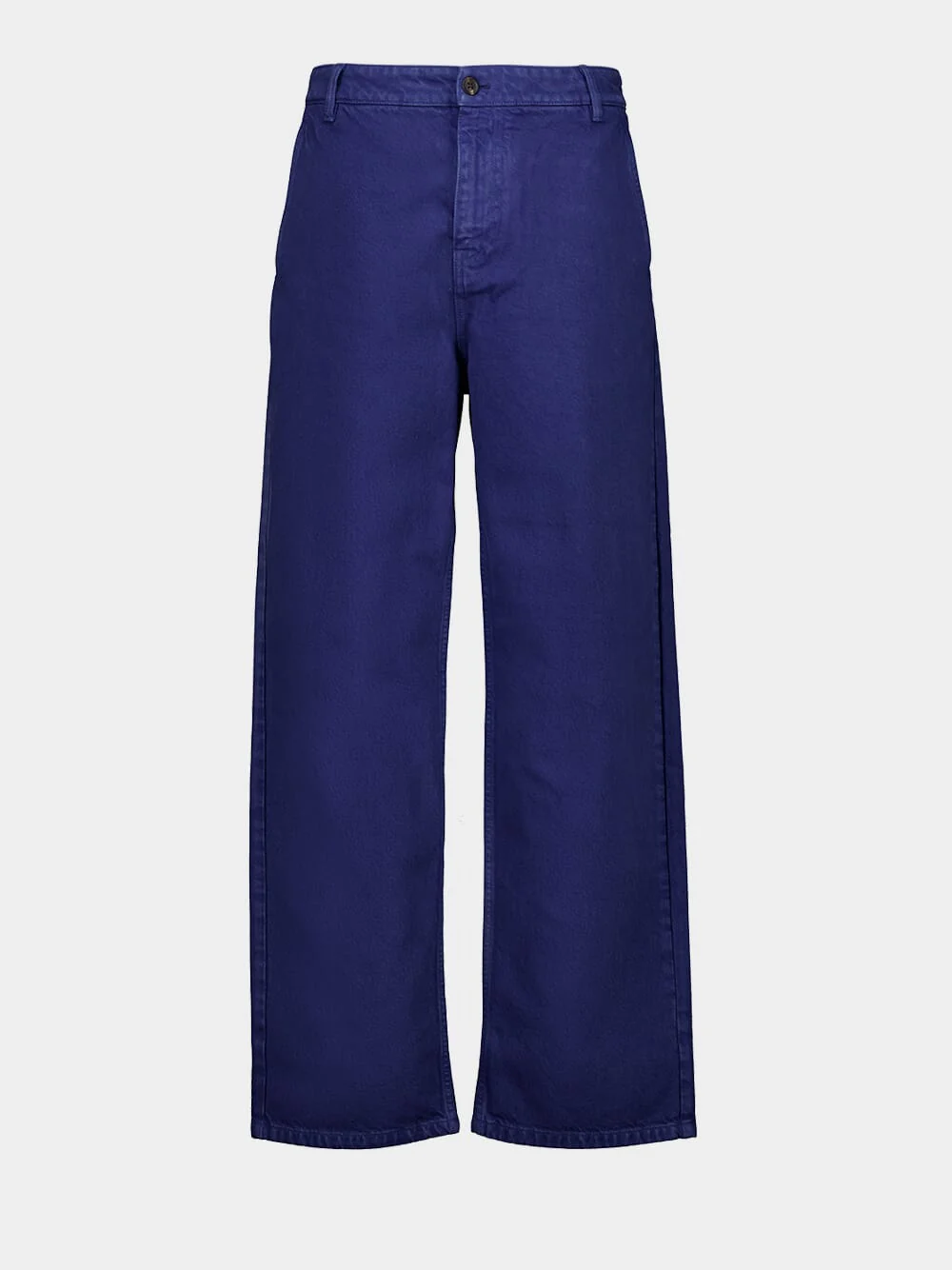 Ink Blue Garment-Dyed Gabardine Pants
