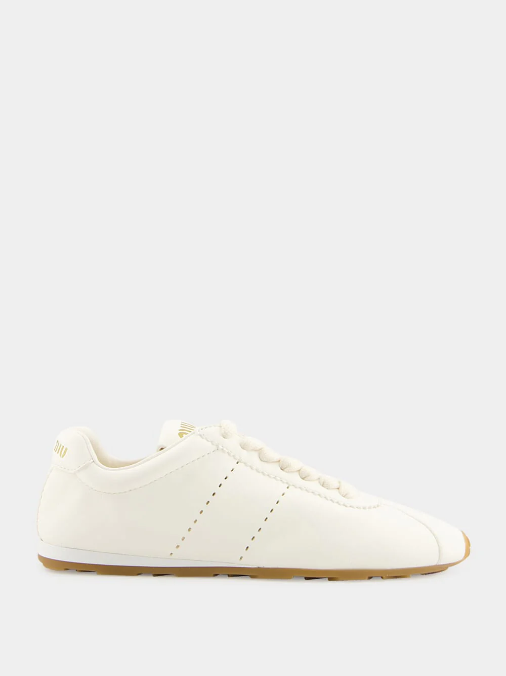 Ivory Plume Nappa Leather Sneakers