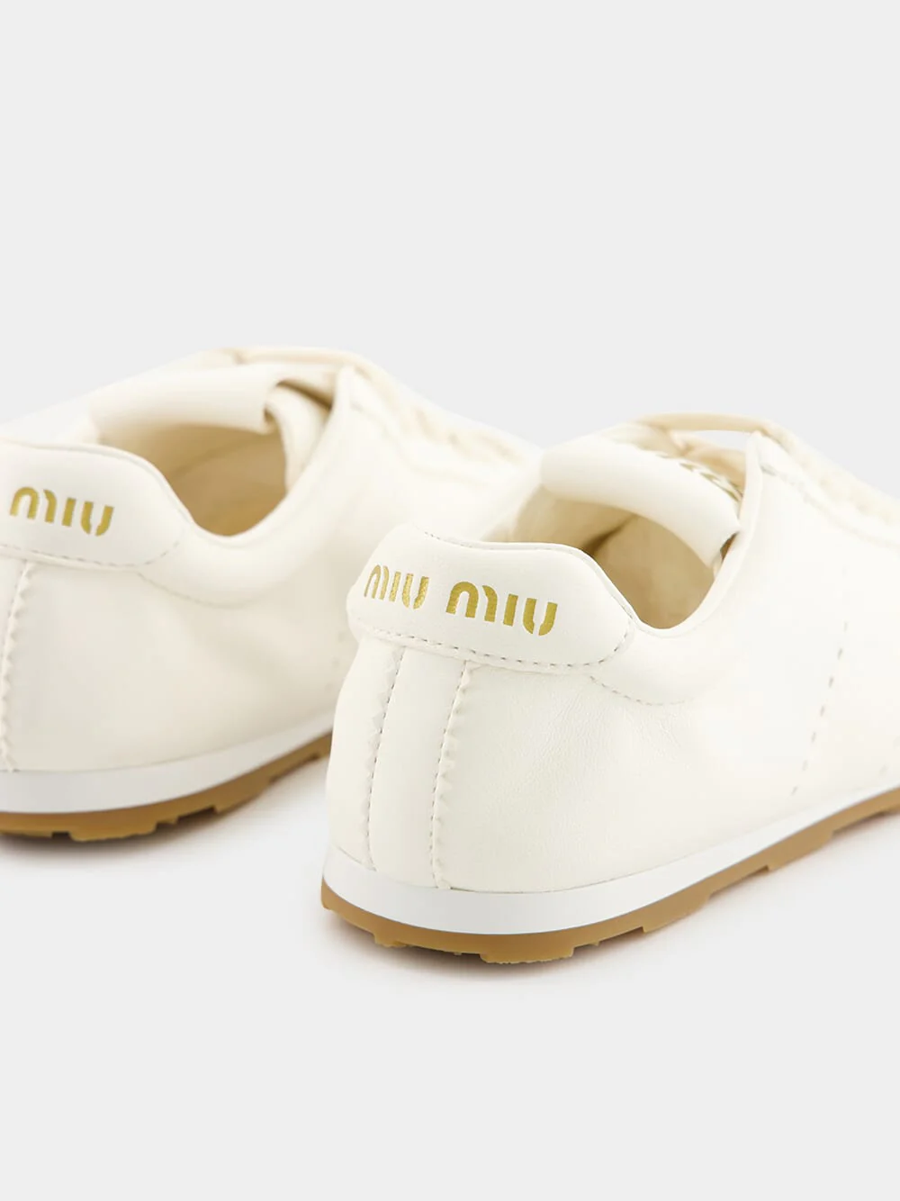 Ivory Plume Nappa Leather Sneakers - Image 6