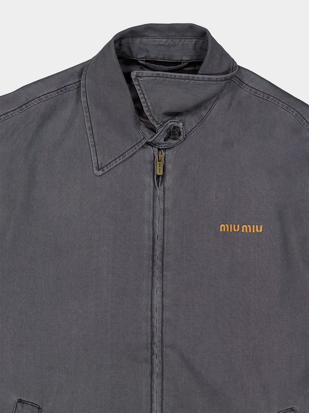 Black Chambray Blouson Jacket - Image 5