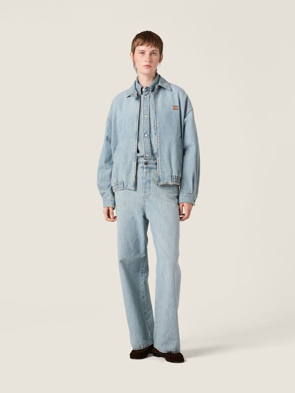 Light Blue Chambray Blouson Jacket - Image 2