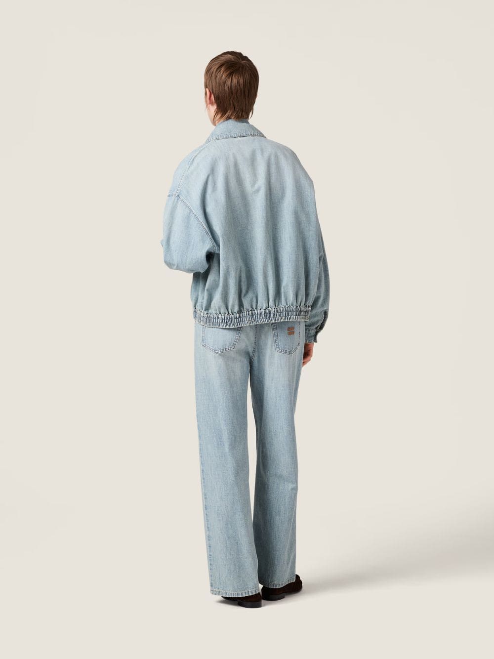 Light Blue Chambray High-Rise Jeans - Image 4