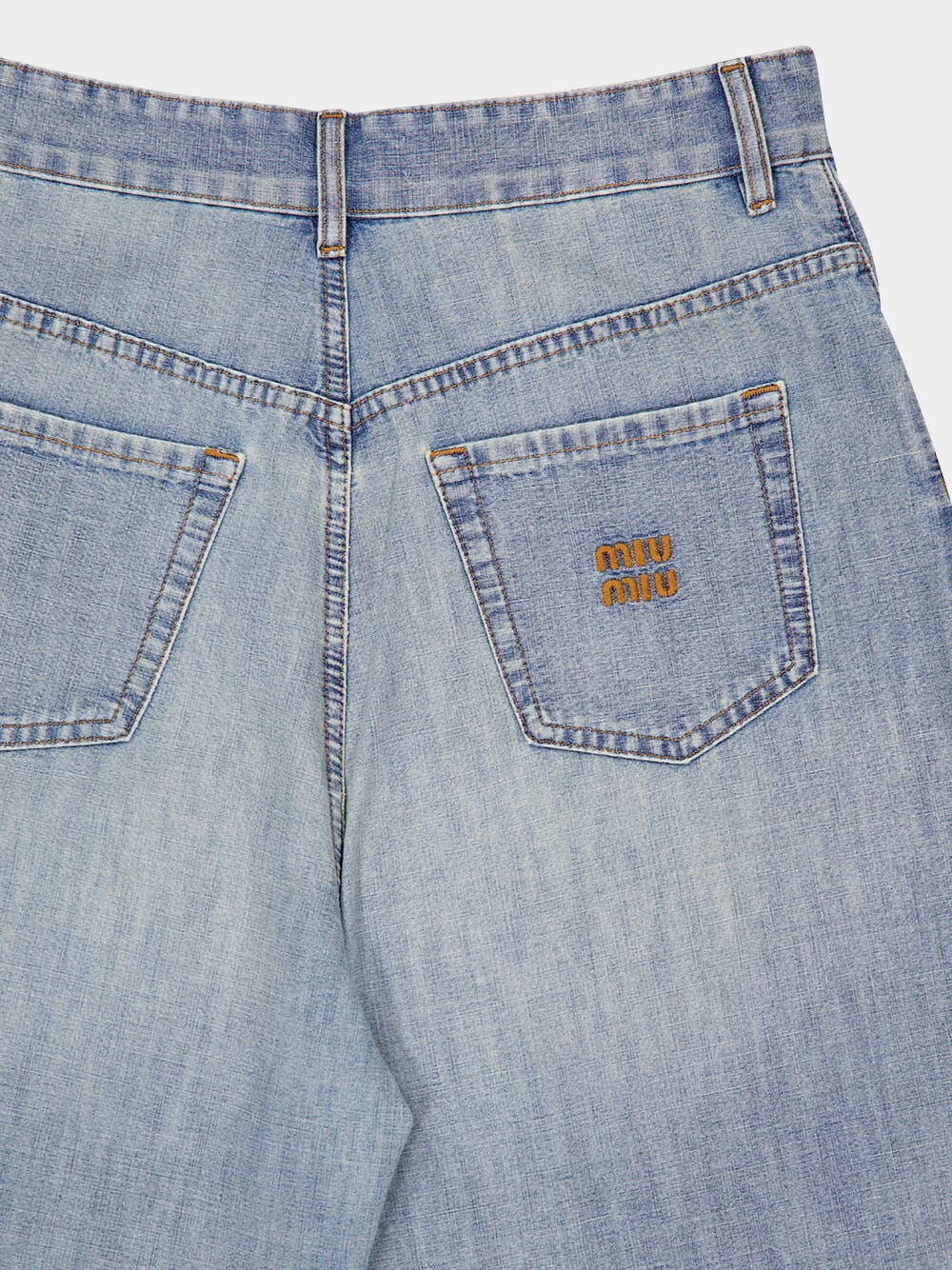 Light Blue Chambray High-Rise Jeans - Image 6
