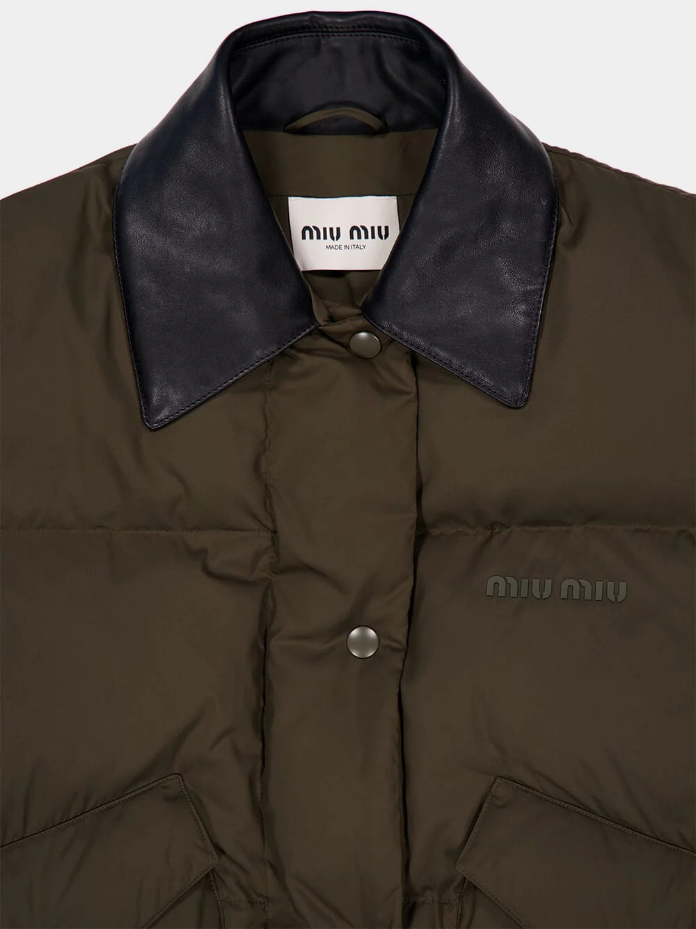 Military Green Recycled Polyester Gilet - Image 3