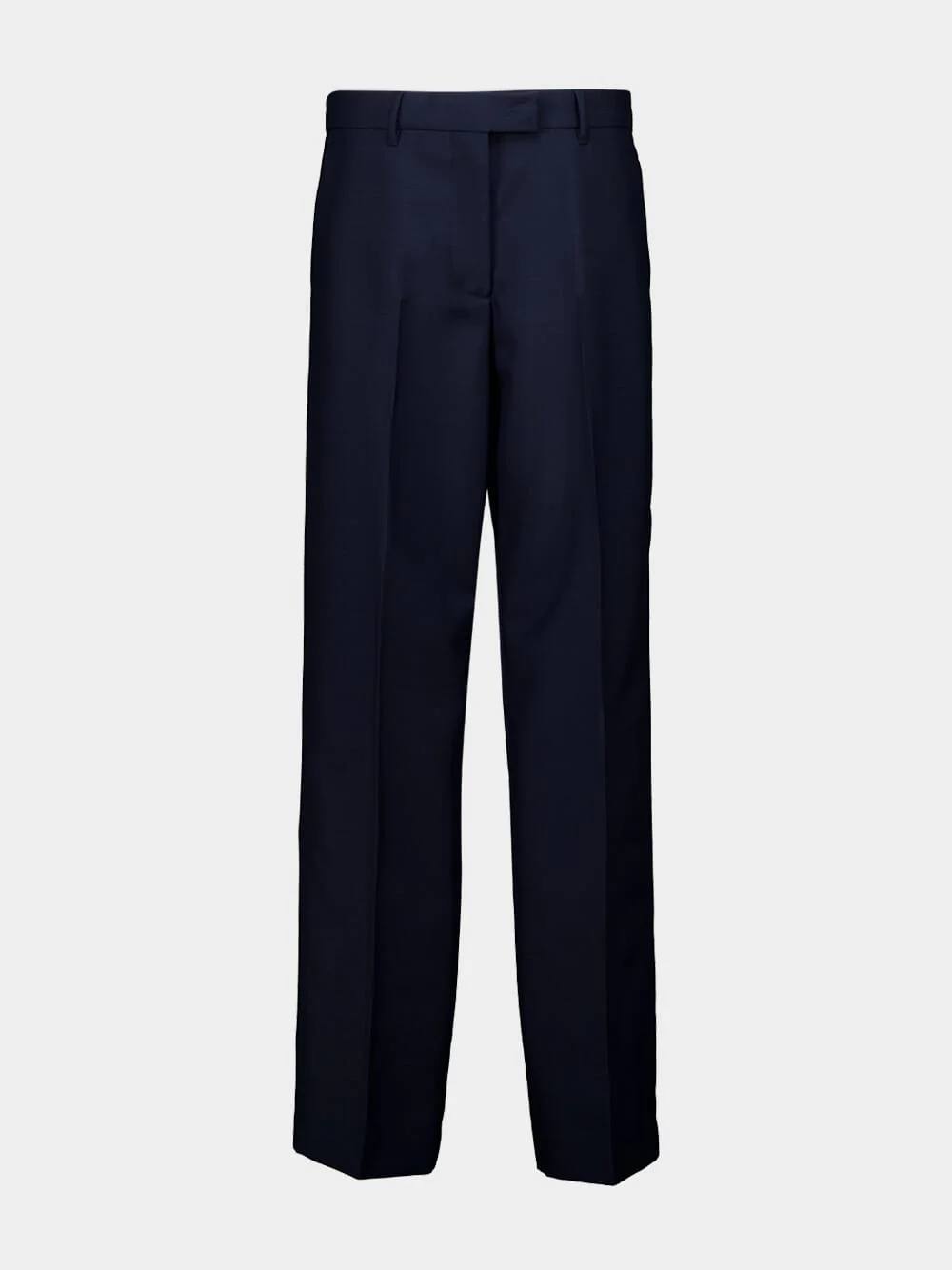 Navy Kid Mohair Straight-Leg Pants - Image 2