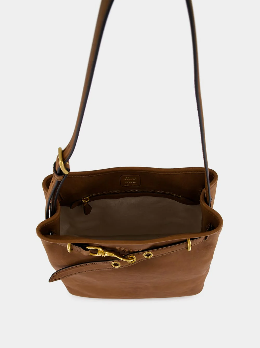 Oak Aventure Nappa Leather Bucket Bag - Image 6
