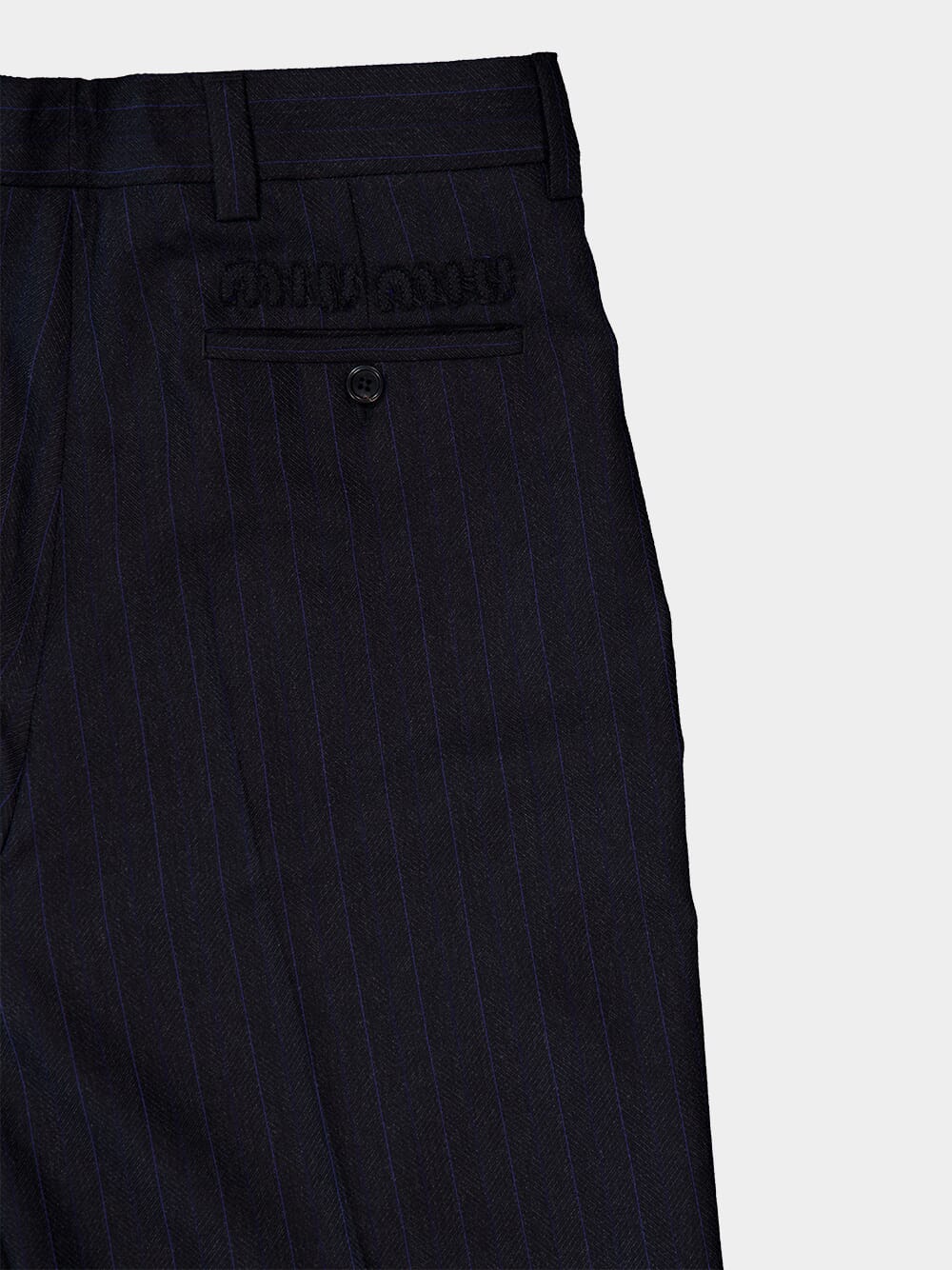 Pinstriped Wool Trousers - Image 6