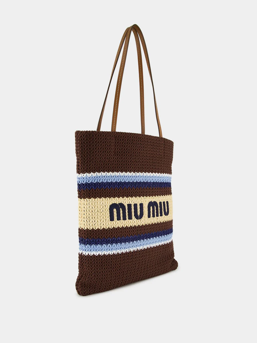 Raffia-Effect Woven Tote Bag - Image 3