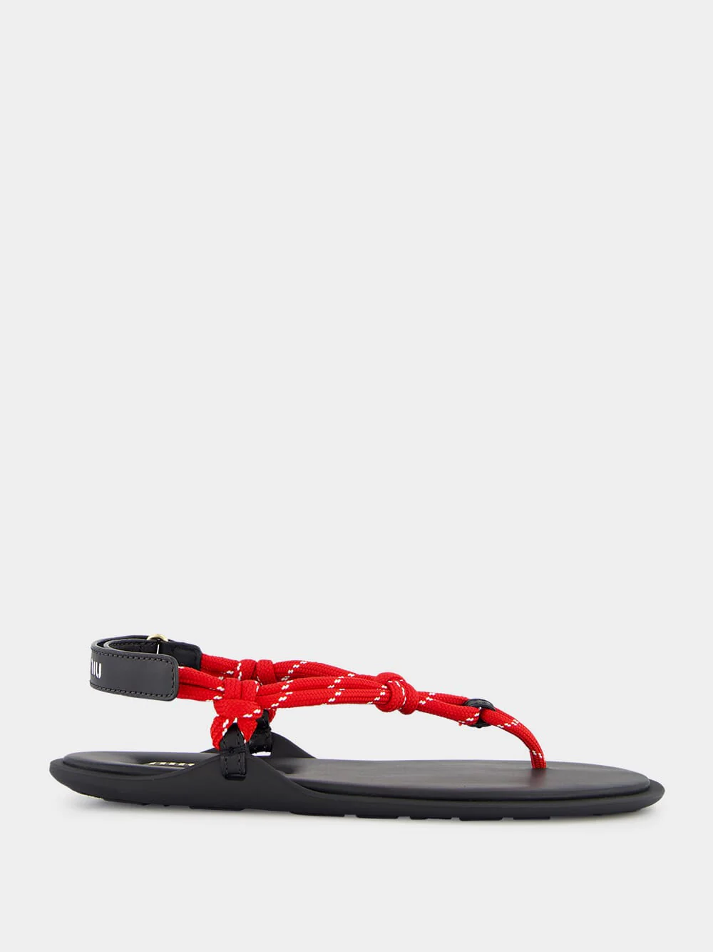 Red Riviere Cord and Leather Sandals