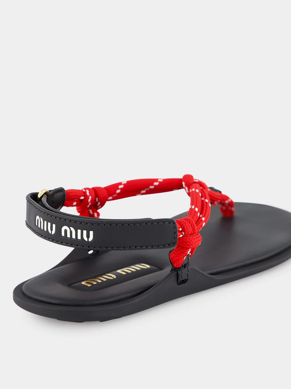 Red Riviere Cord and Leather Sandals - Image 6