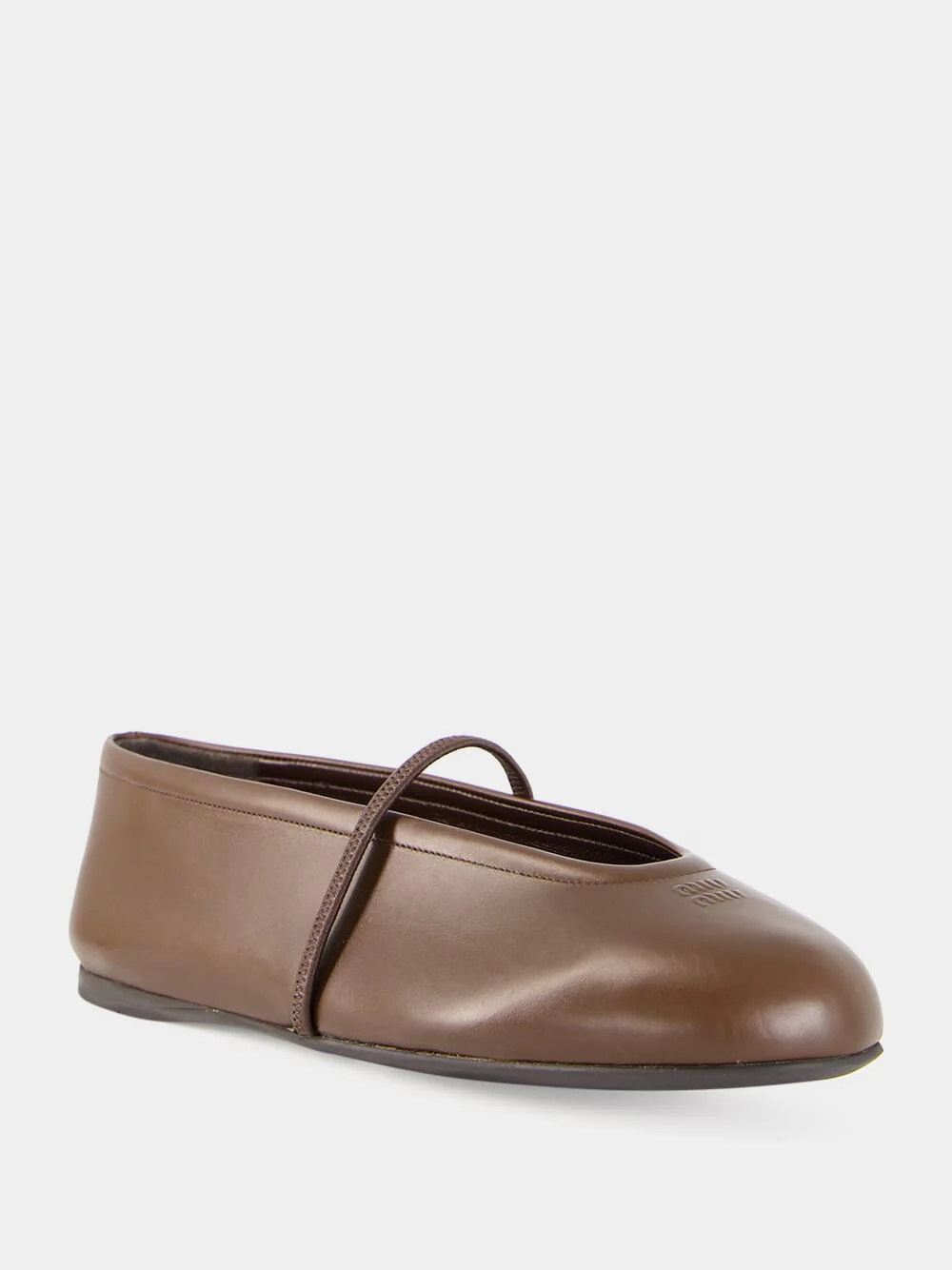 Dark Brown Nappa Leather Ballerinas - Image 2